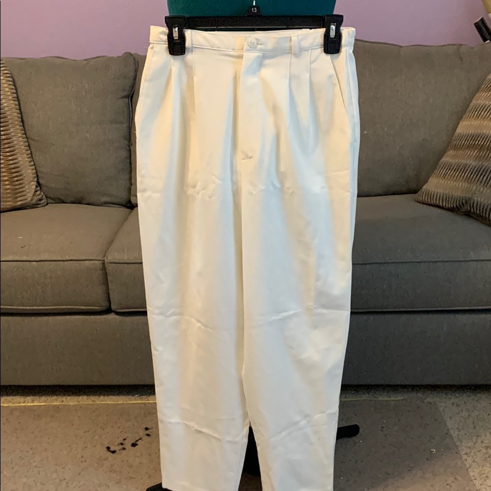Kathie Lee Collection White Dress Pants High-Waisted Tailored